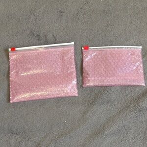 Glossier Set of Two Pink Bubble Pouches